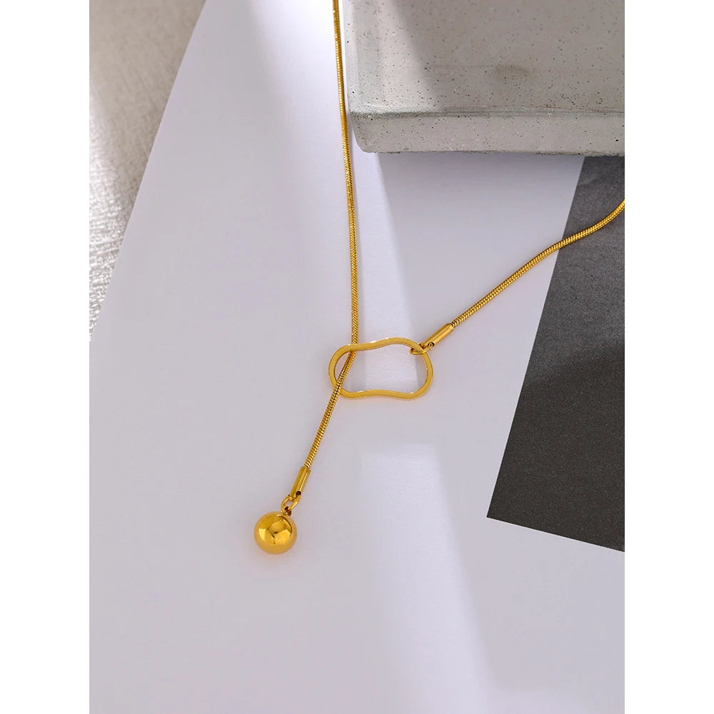 Minimal Drop Y Necklace