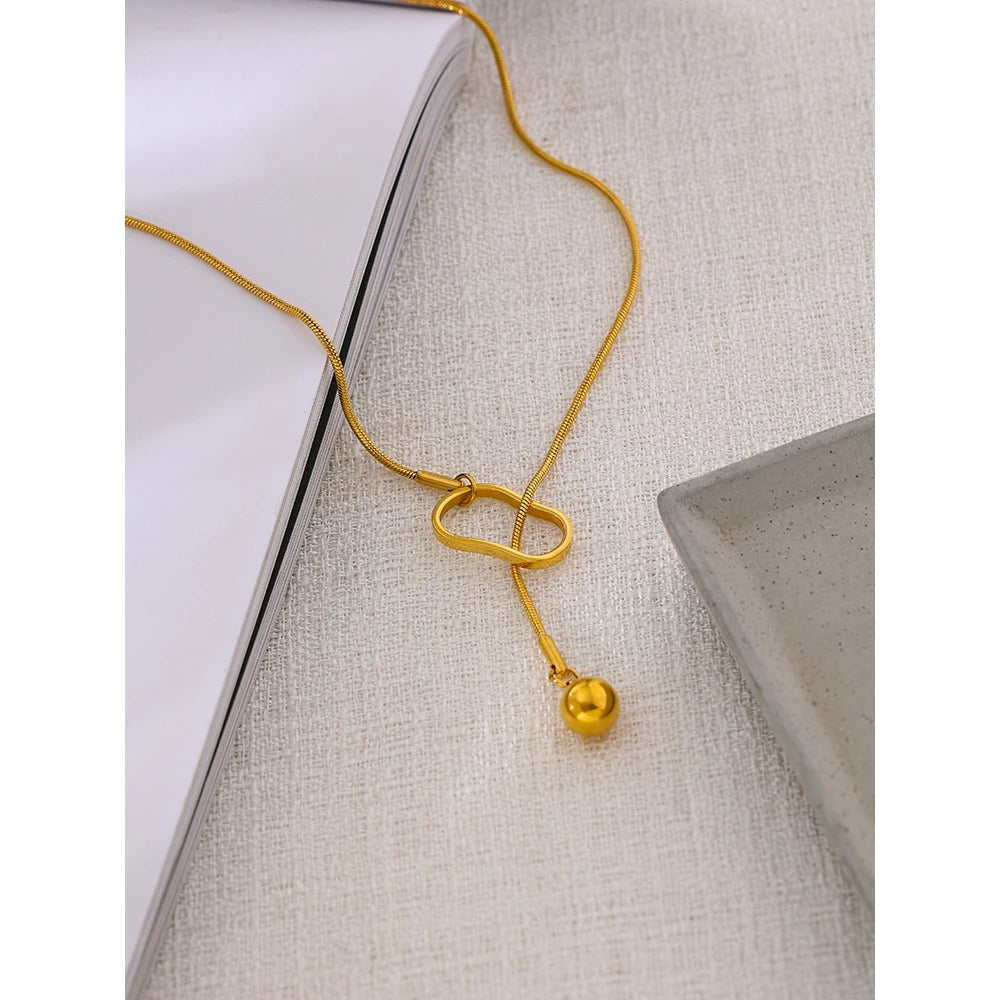 Minimal Drop Y Necklace