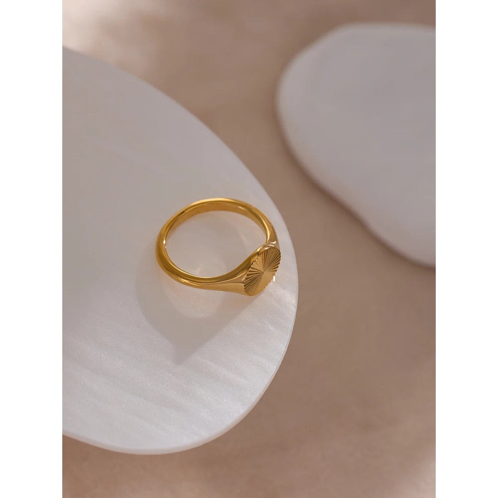 Sunburst Signet Ring