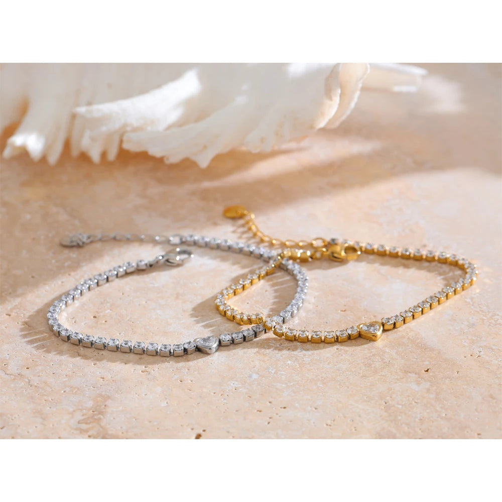 Crystal Heart Bracelet