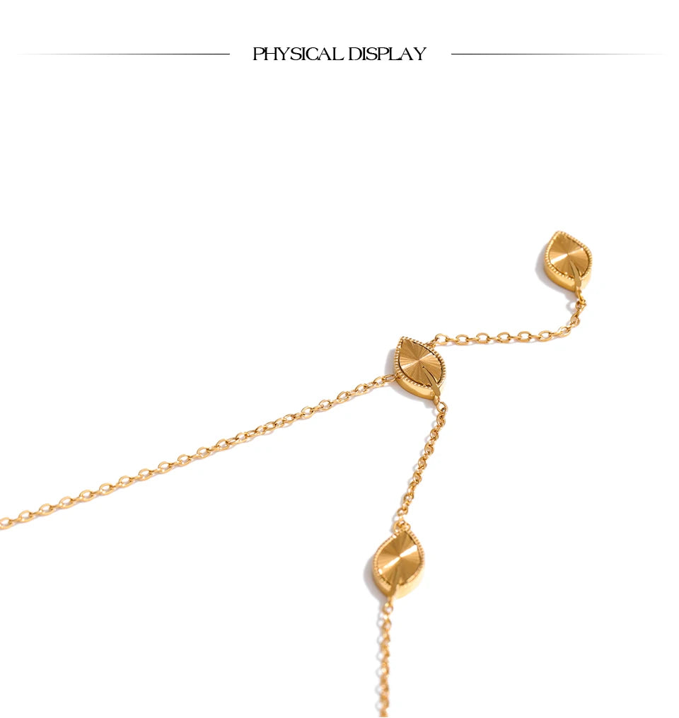 Golden Drop Lariat Necklace