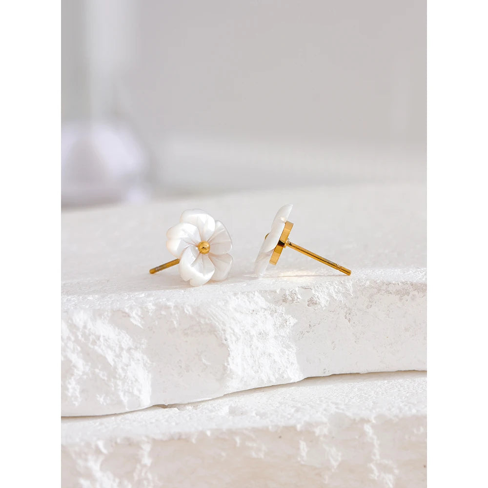 White Blossom Studs