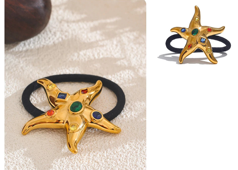 Gem Starfish Hair Tie