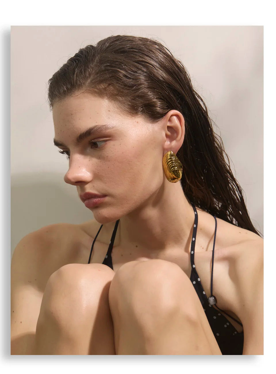 Golden Shell Studs