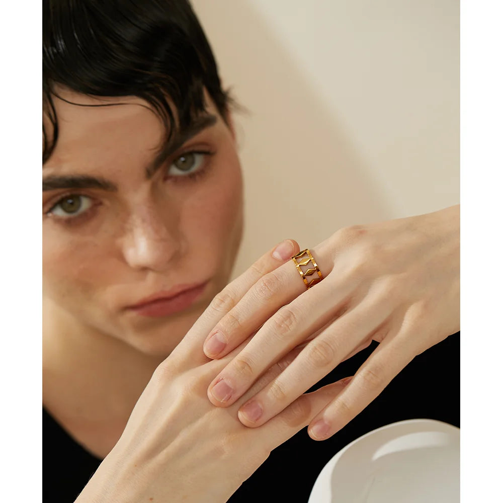 Textured Gold Ring