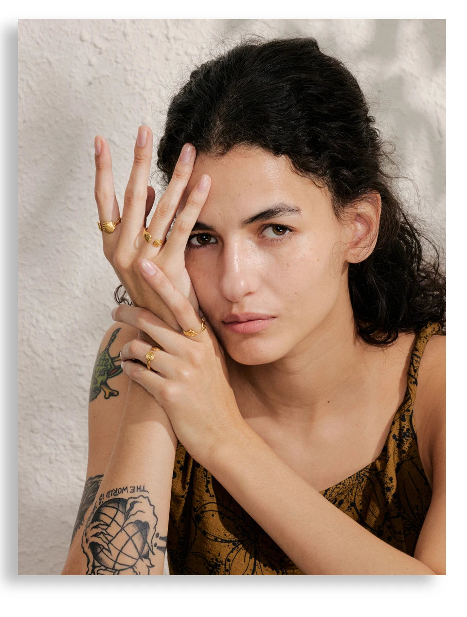 Adjustable Shell Open Ring