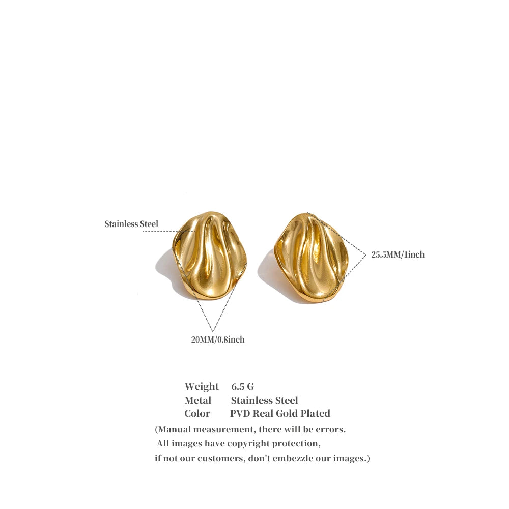 Sculpted Gold Earrings