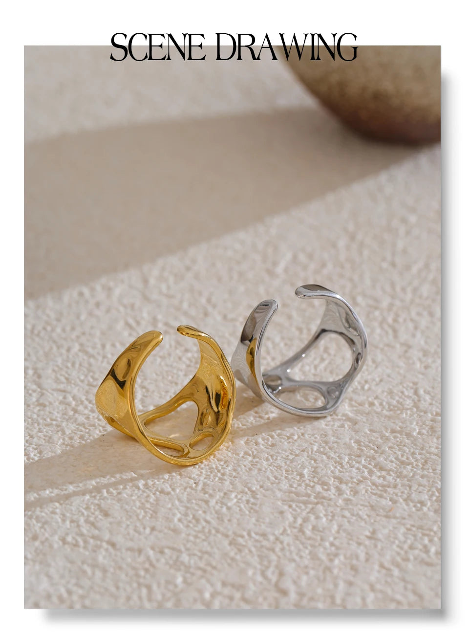 Organic Open Gold Ring