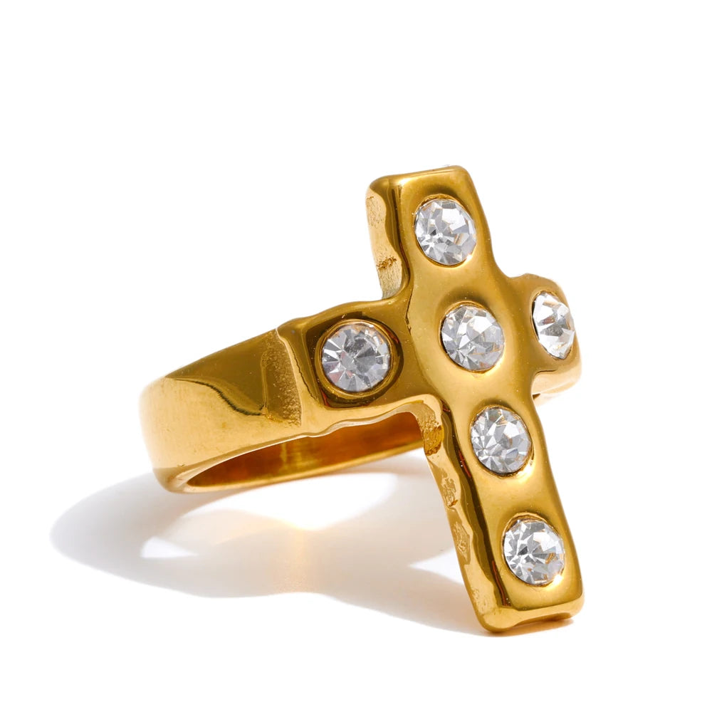 Pavé Cross Ring