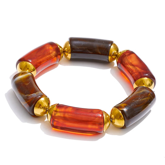 Beaded Amber Bracelet