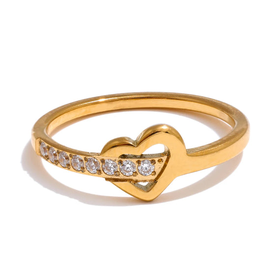 Crystal Heart Ring