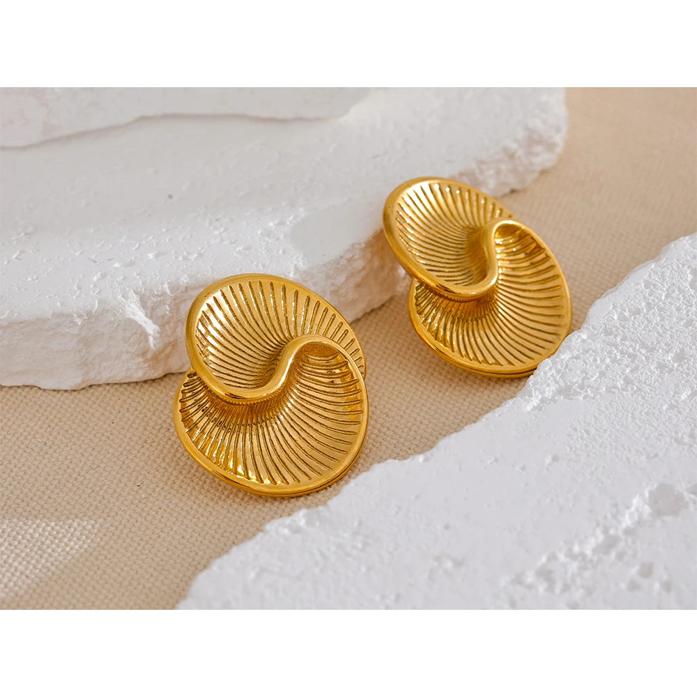 Shell-Inspired Spiral Studs