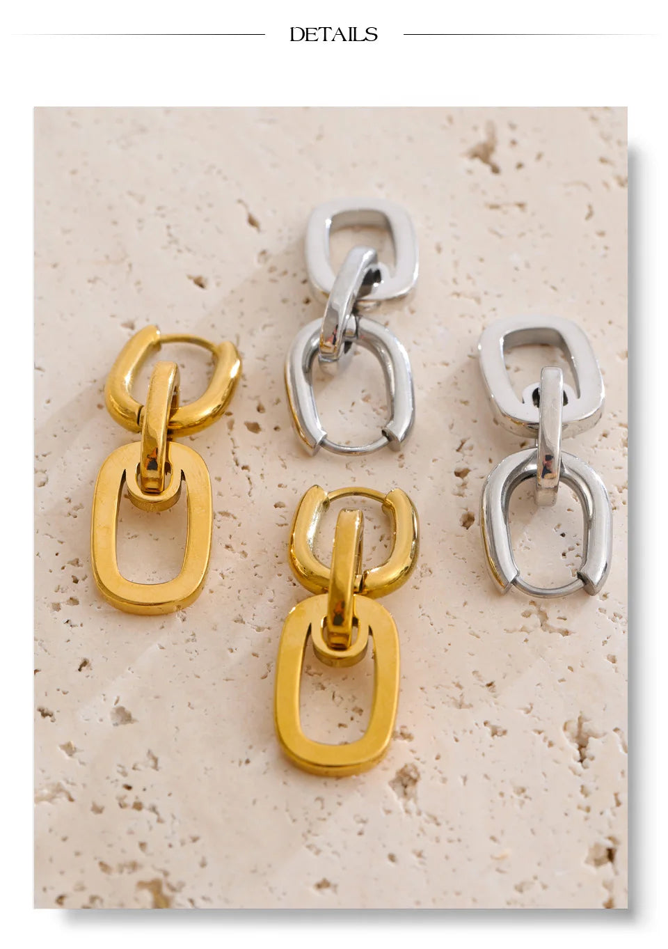 Modern Link Earrings