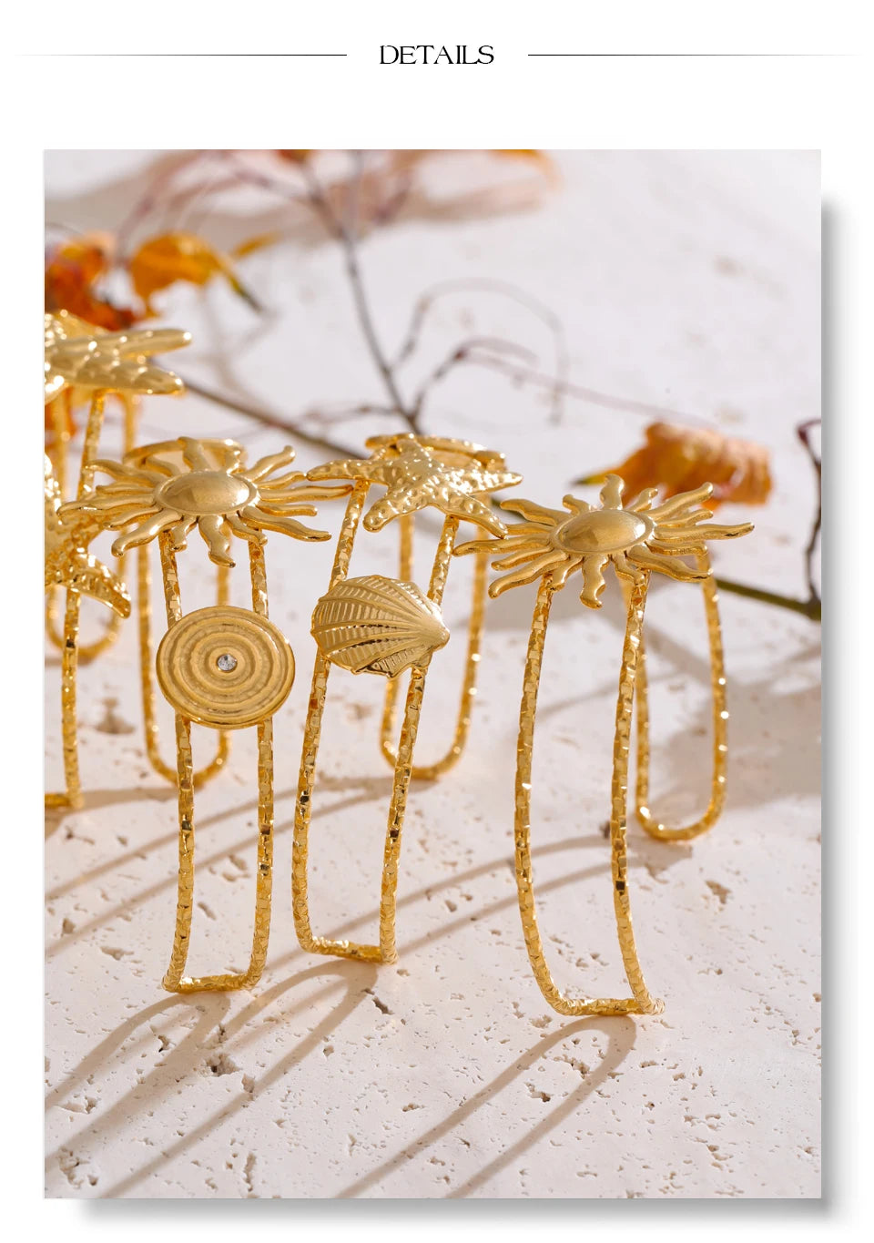 Sun & Star Bangle Bracelet