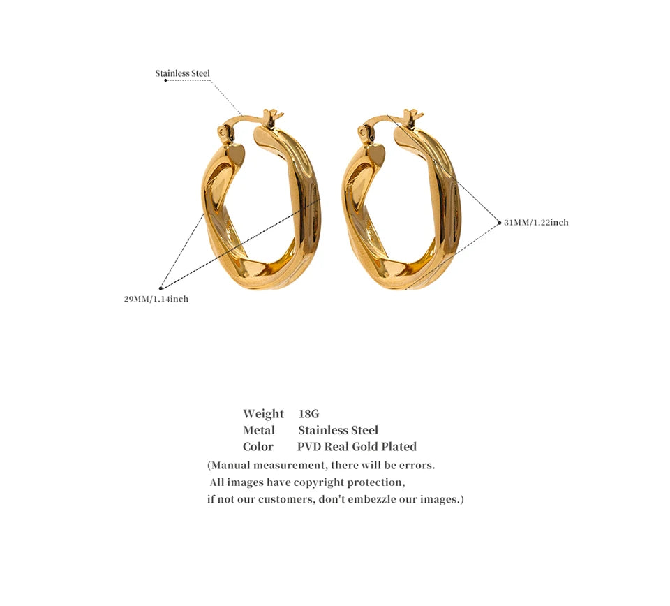 Sleek Geometric Hoop Earrings