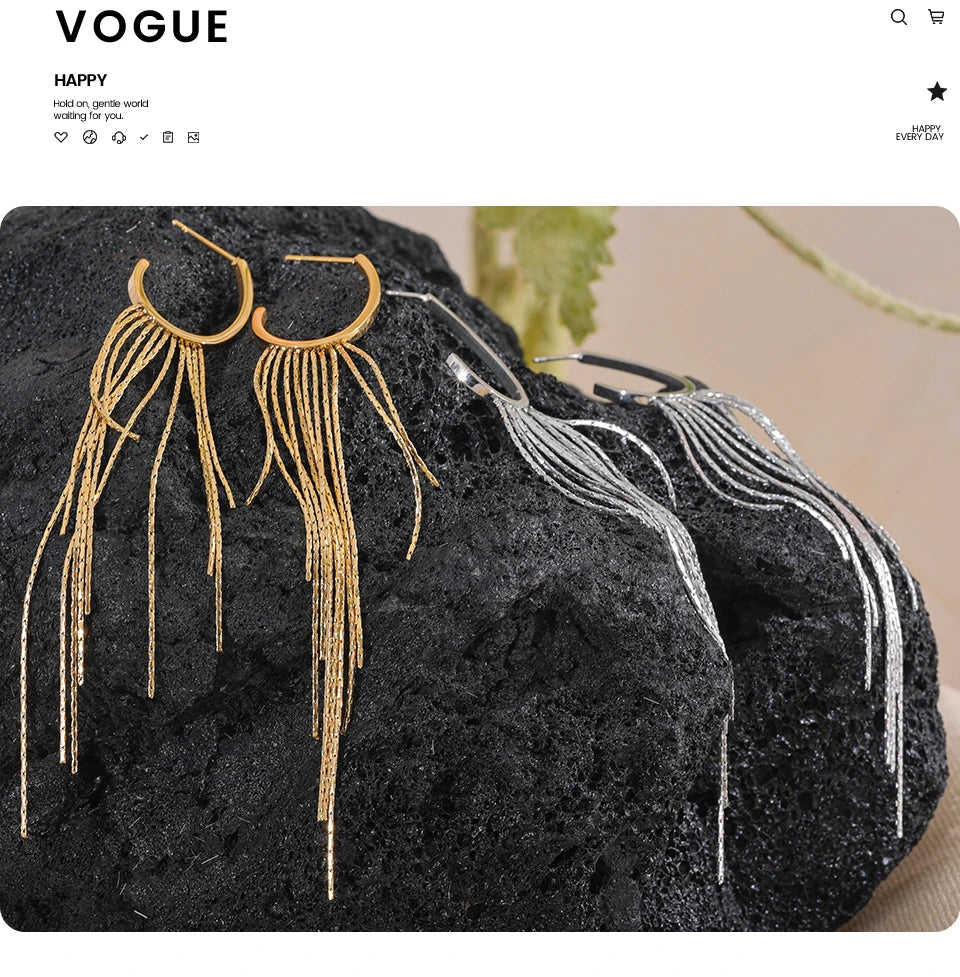 Cascade Chain Earrings