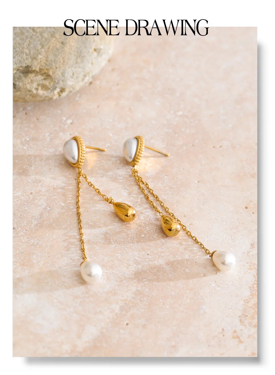 Elegant Drop Chain Earrings