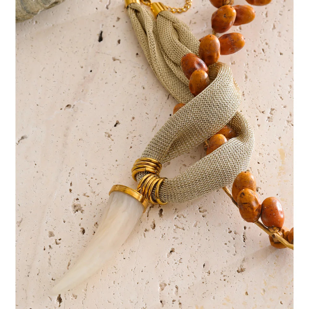 Ivory Horn Necklace