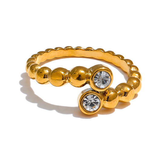 Double Crystal Bead Ring