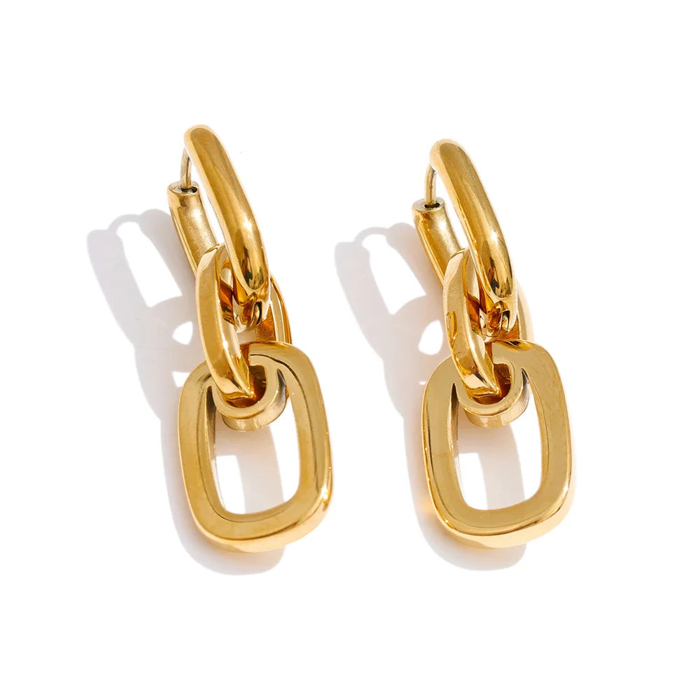 Modern Link Earrings