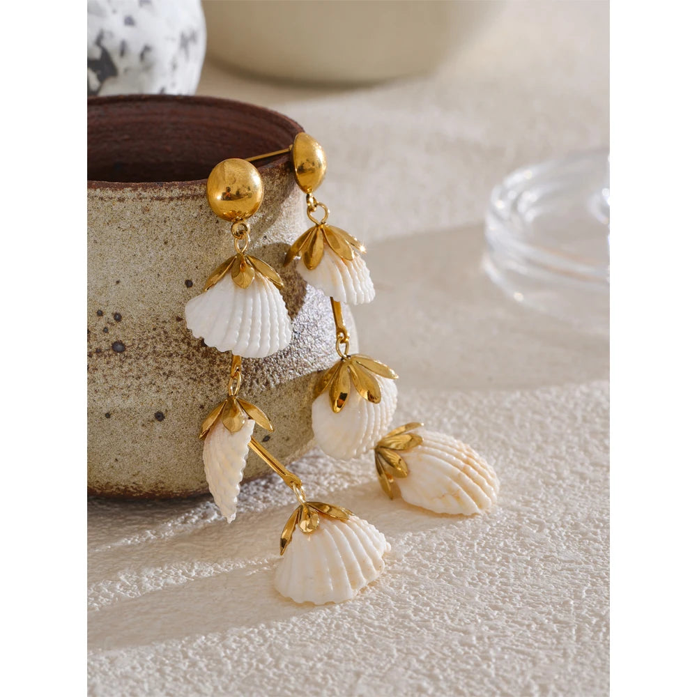 Cascading Shell Earrings