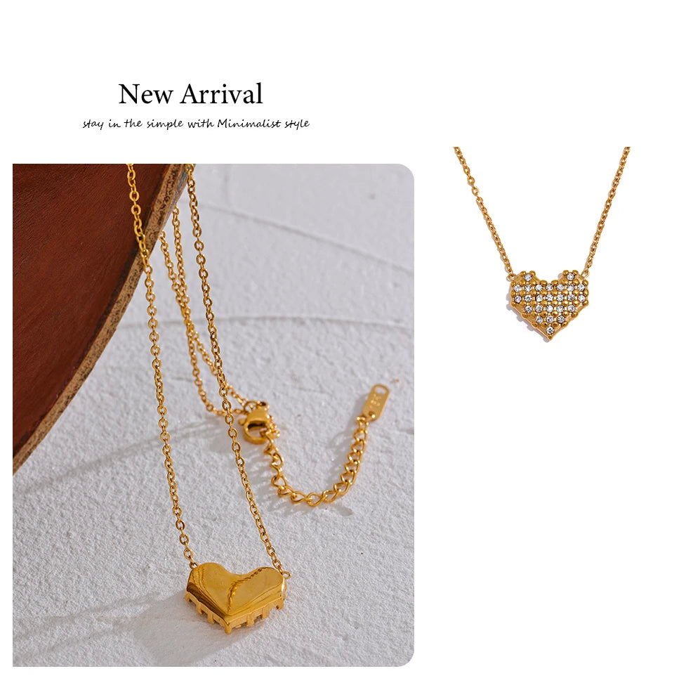 Honeycomb Heart Necklace