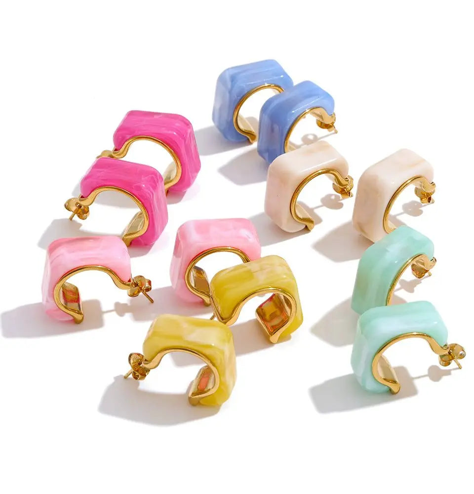 Fashionable Resin Hoops