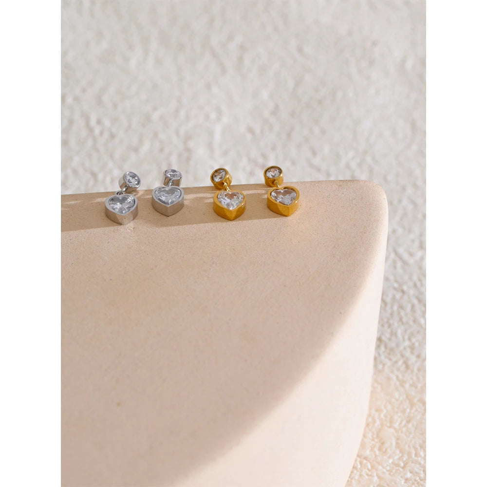Crystal Heart Earrings