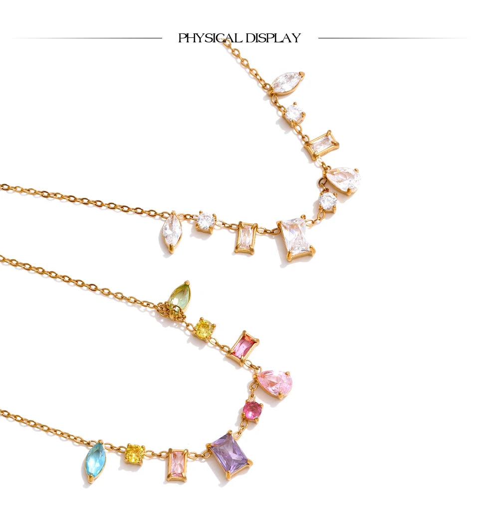 Rainbow Gemstone Necklace