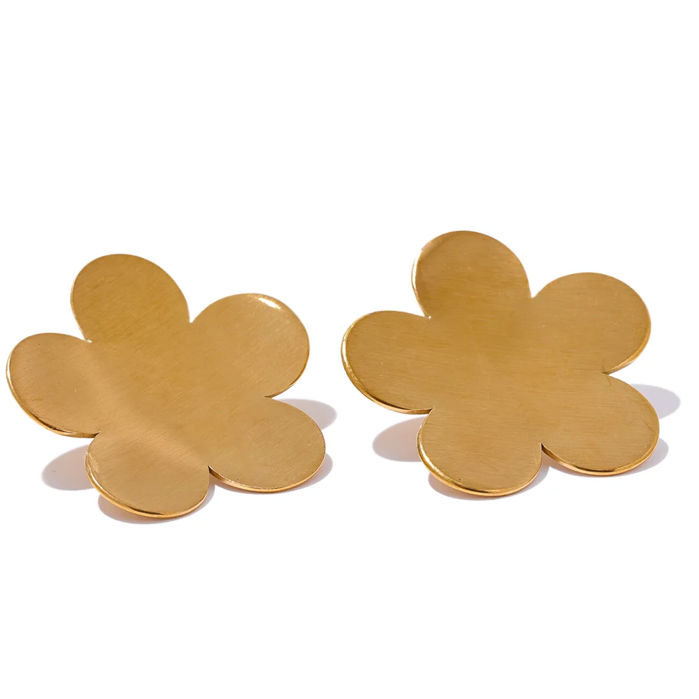 Gold Flower Earrings