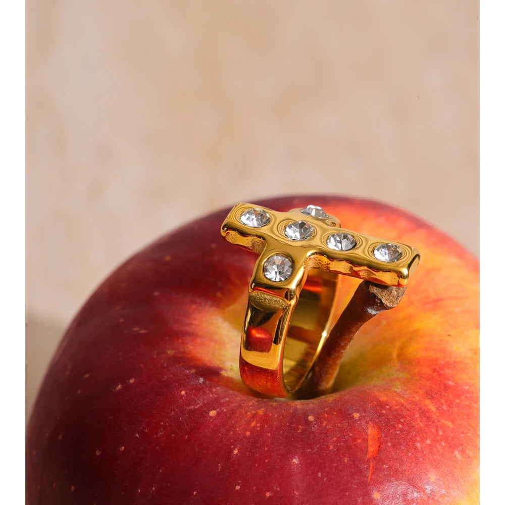 Pavé Cross Ring