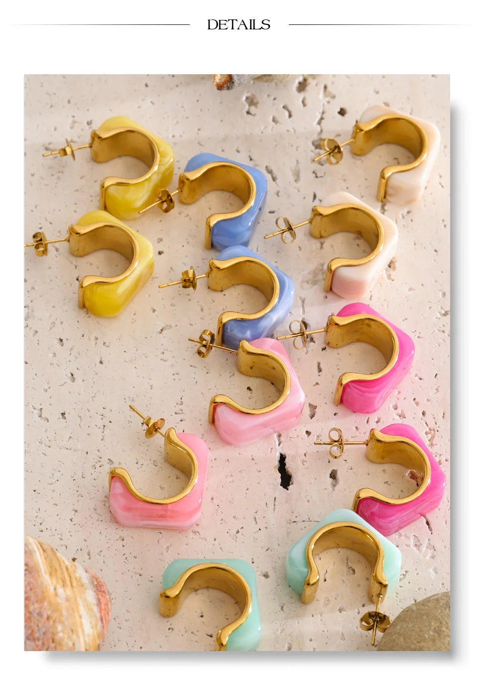 Fashionable Resin Hoops