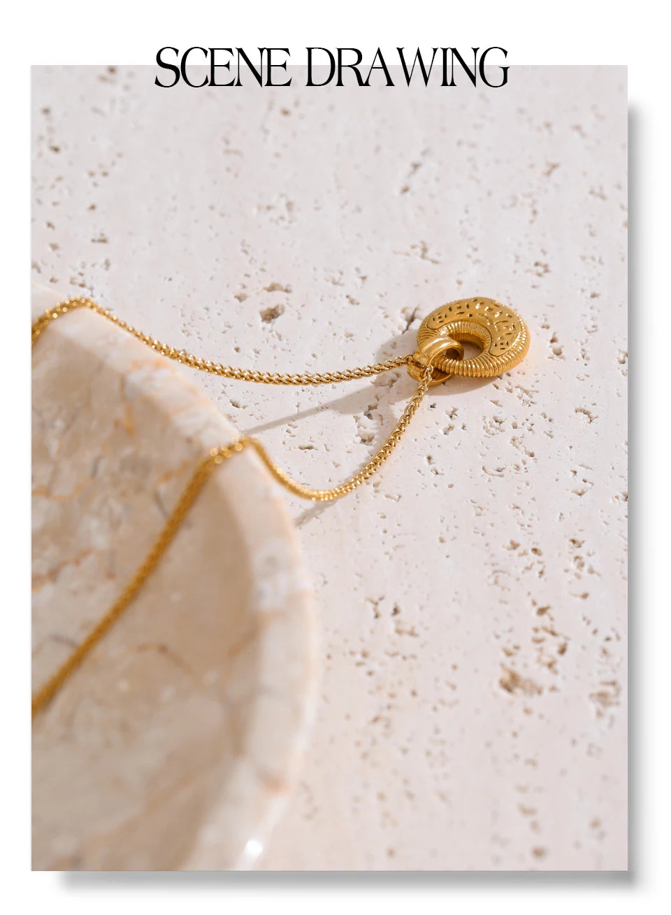 Vintage Sun Medallion Necklace