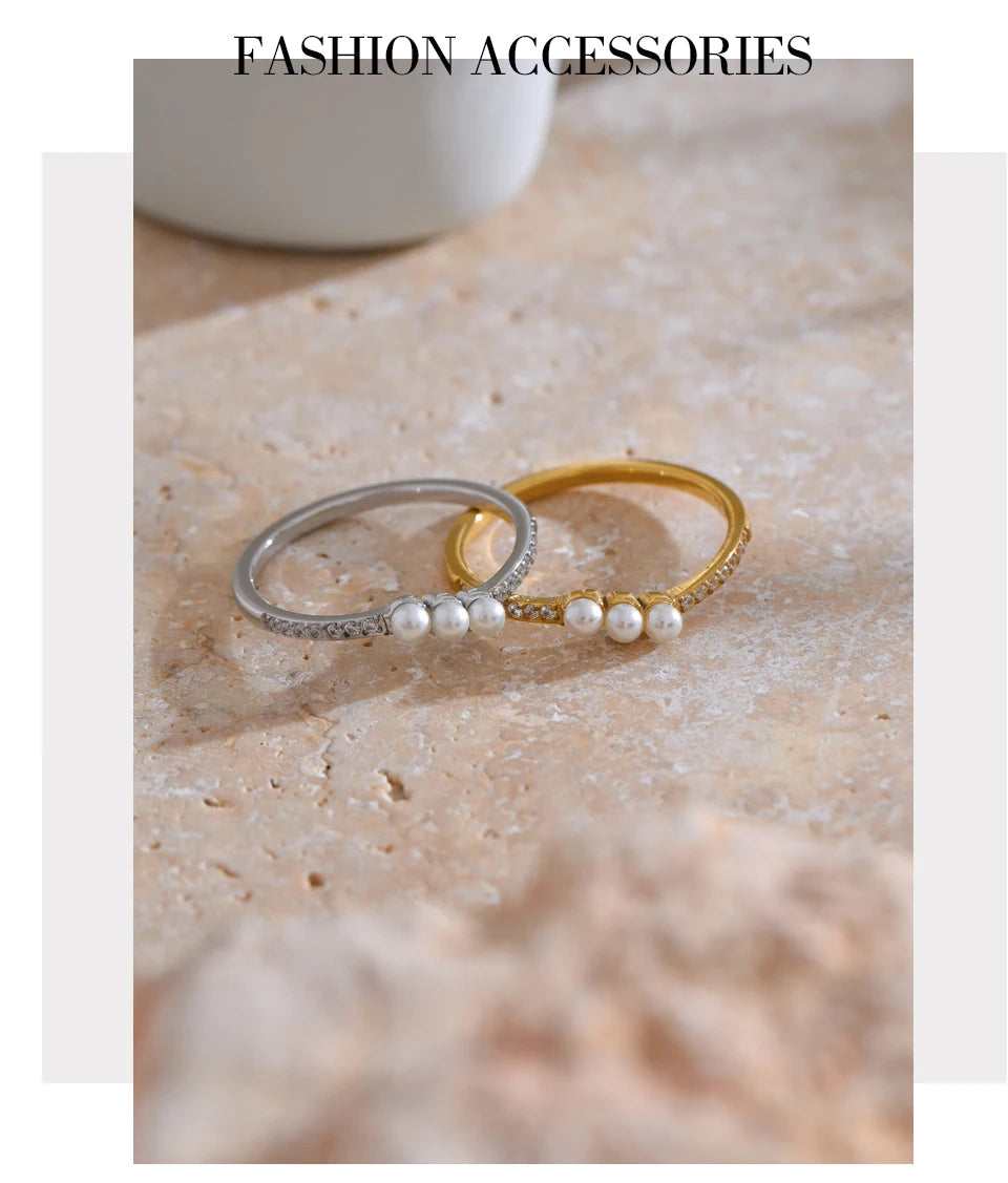 Pearl Crystal Ring