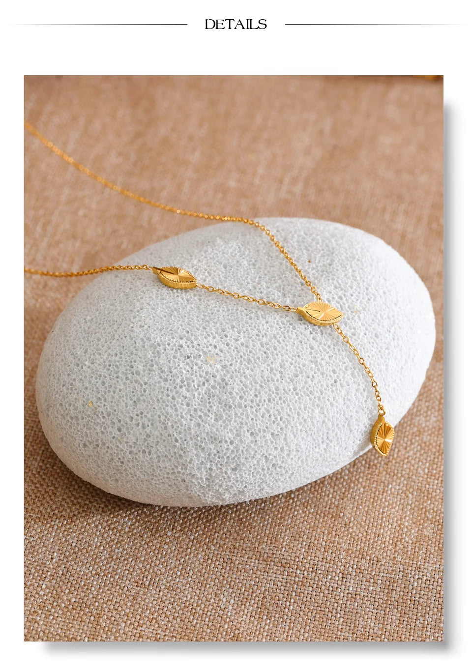 Golden Drop Lariat Necklace