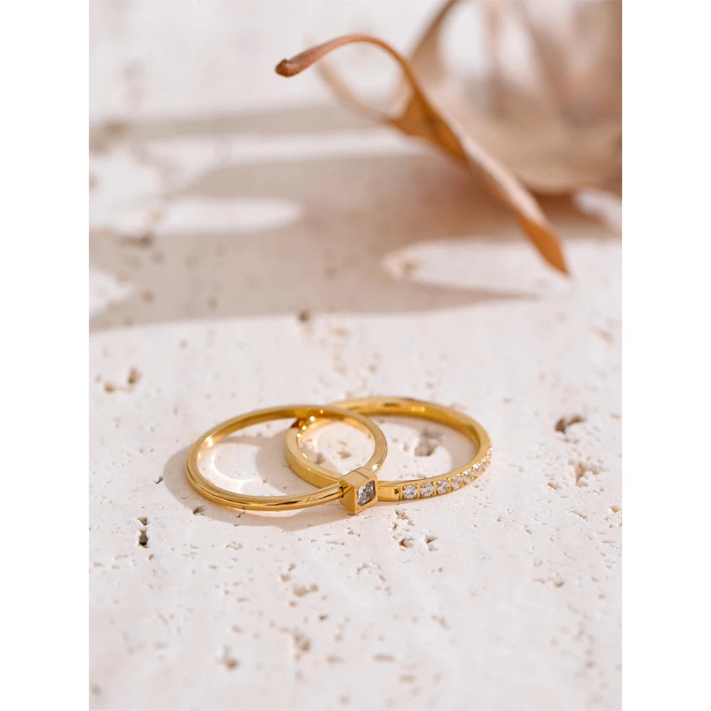 Pavé Double-Band Ring