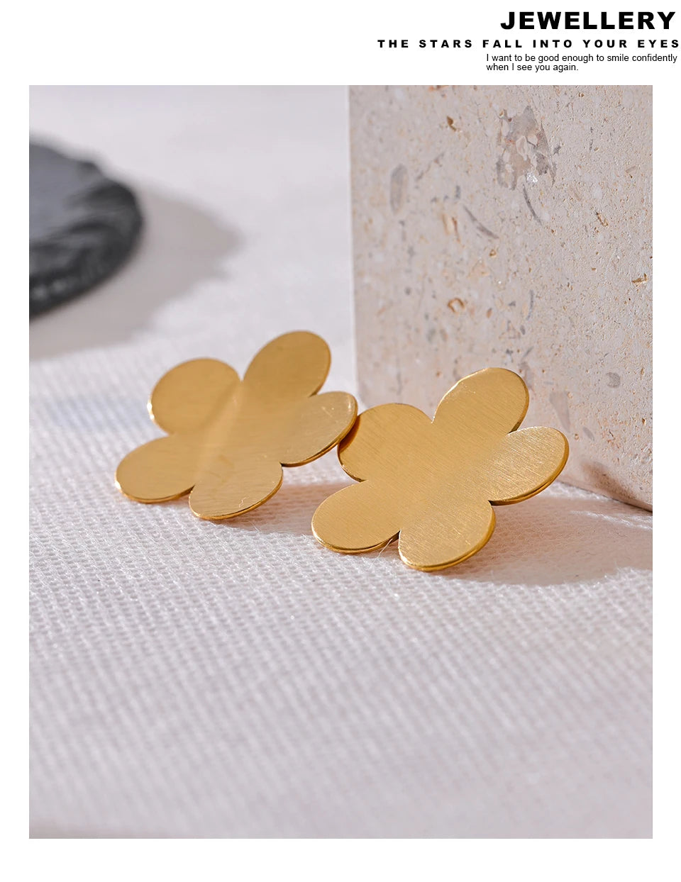 Gold Flower Earrings