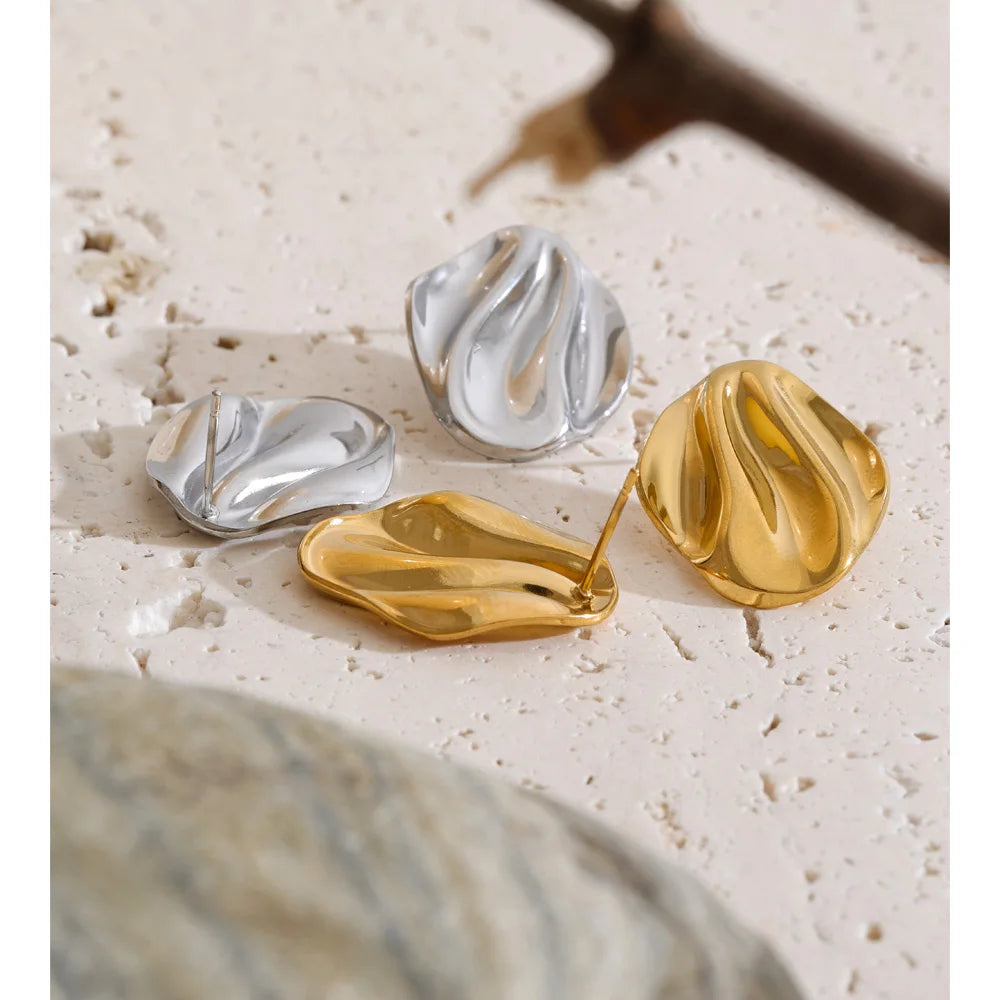 Sculpted Gold Earrings