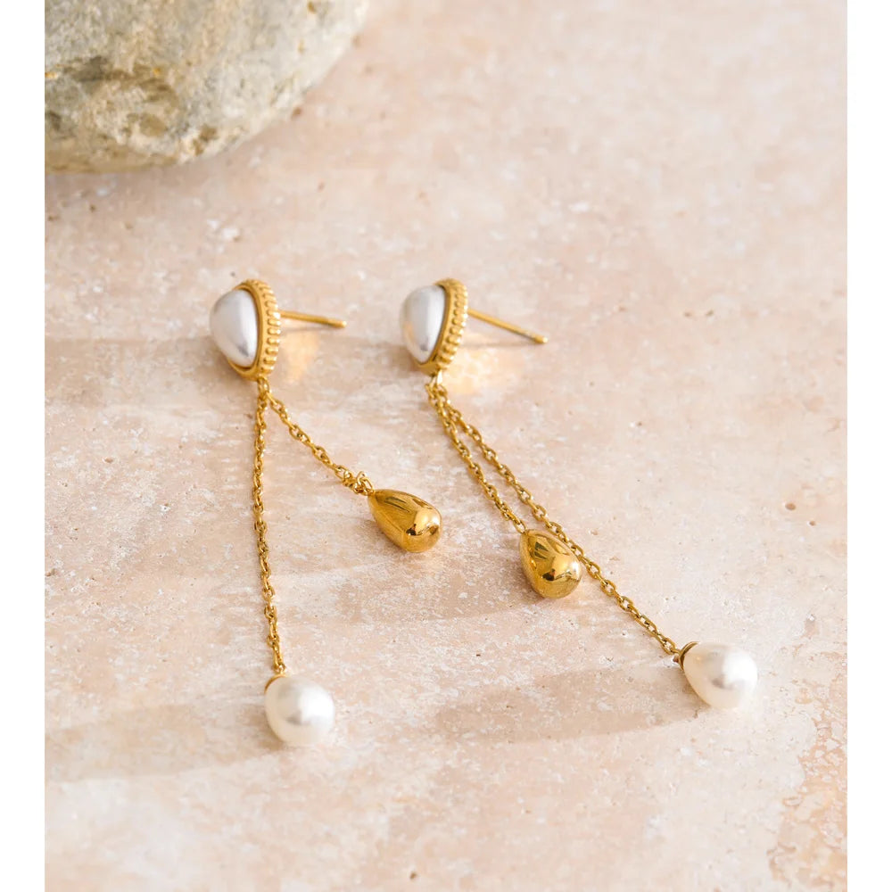 Elegant Drop Chain Earrings