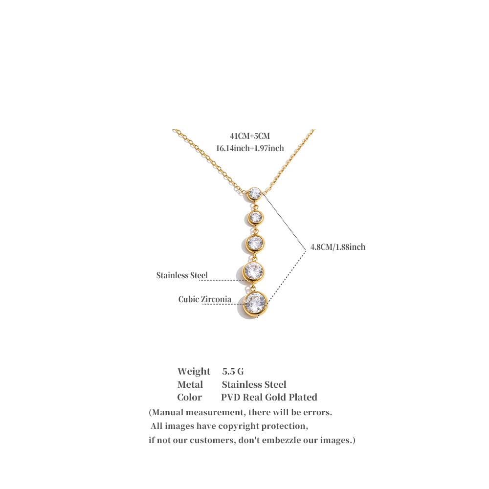 Diamond Drop Pendant Neckla