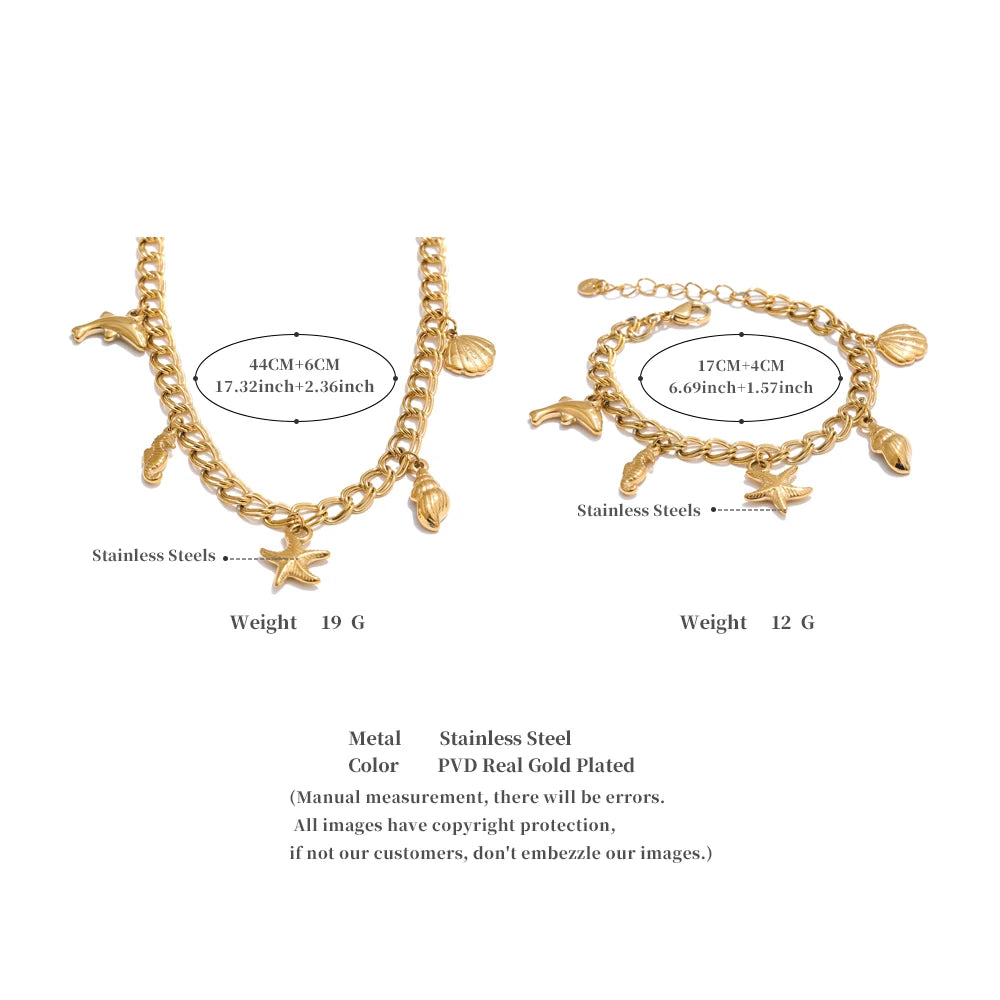 Celestial Charm Bracelet & Necklace Set
