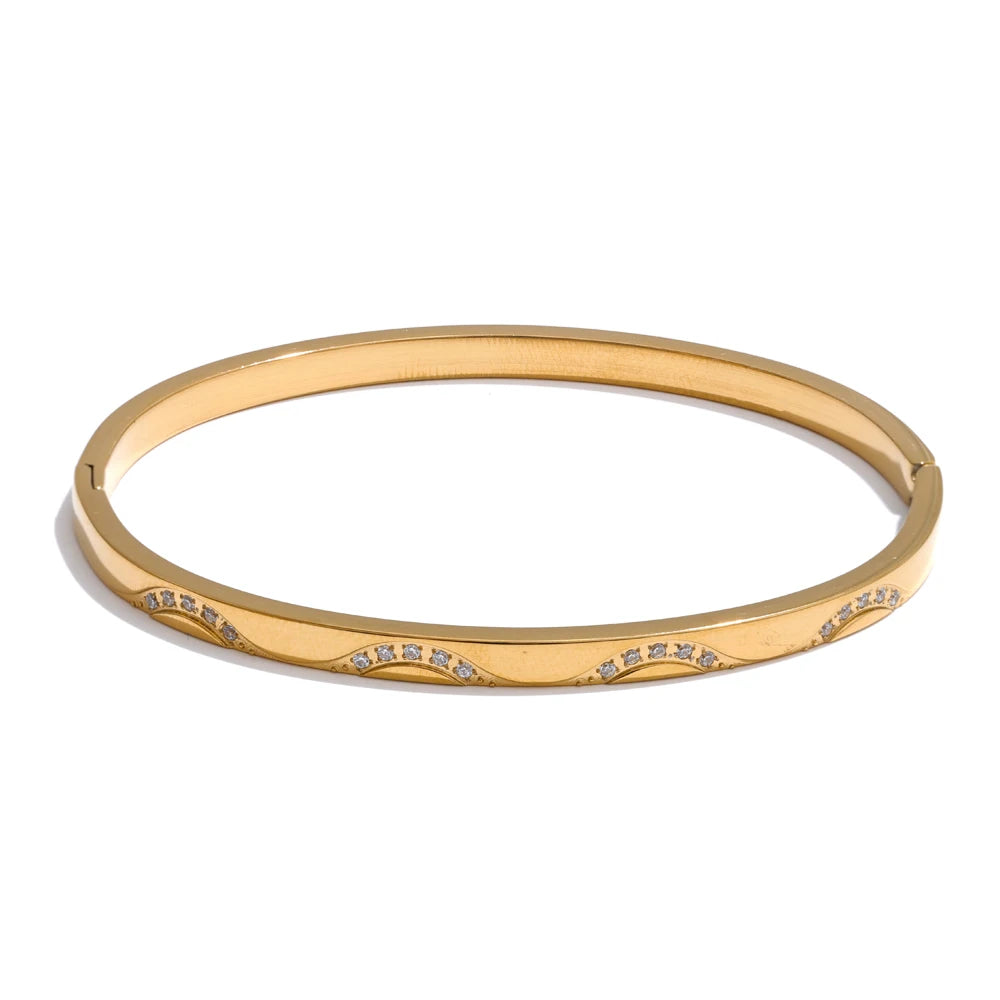 Golden Minimal Bangle