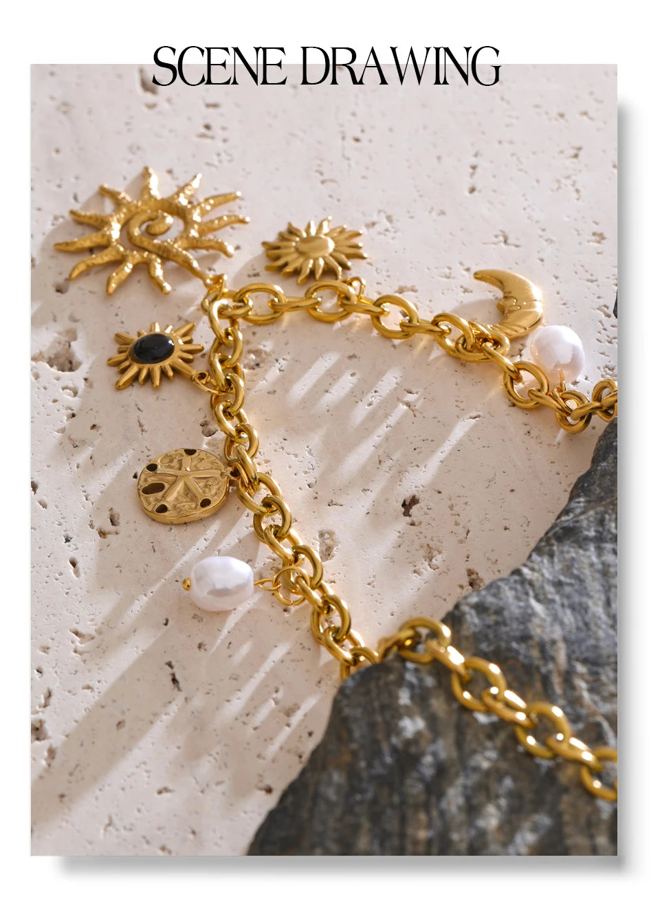 Radiant Sun Charm Necklace