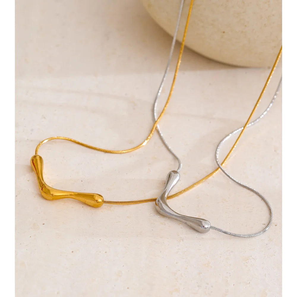 Sculpted Wave Necklace