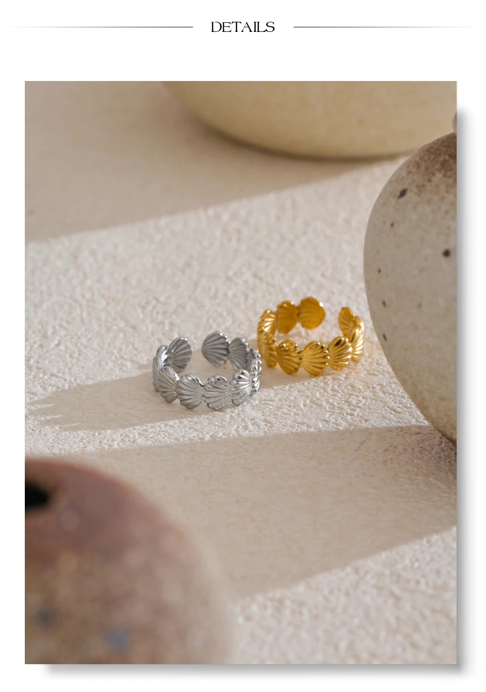 Golden Shell Ring