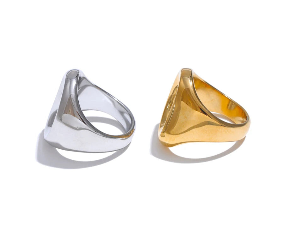 Golden Luxe Geometric Party Ring