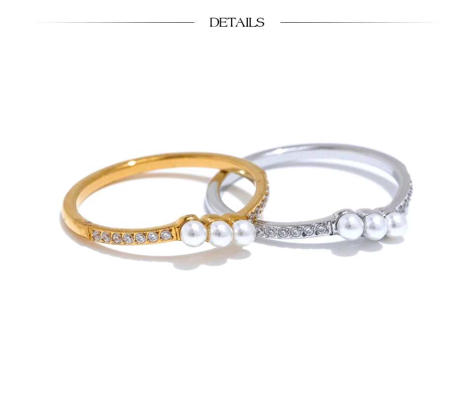 Pearl Crystal Ring