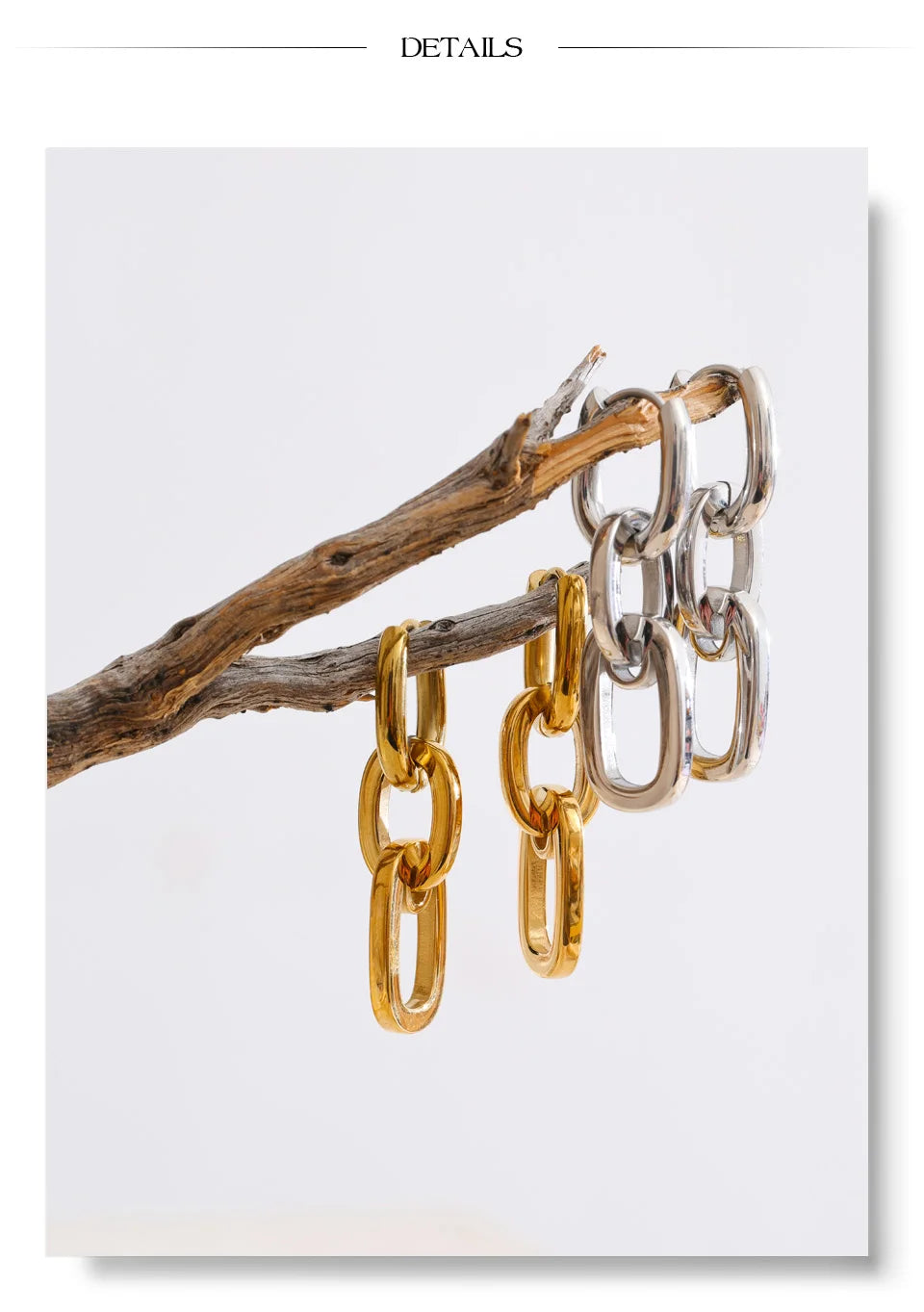 Modern Link Earrings