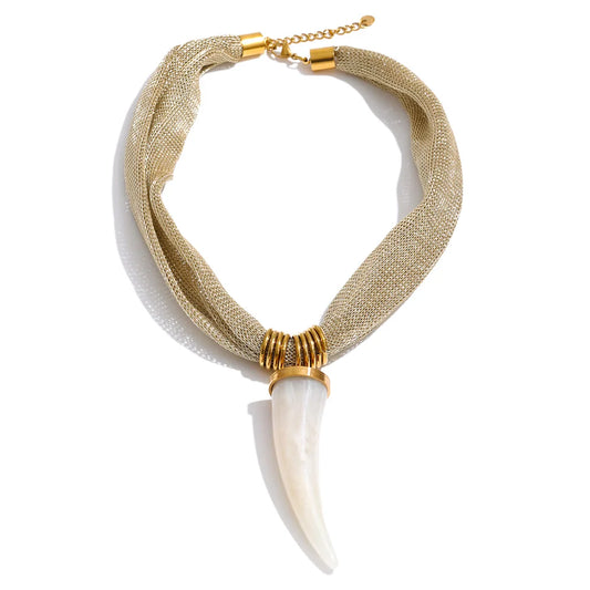 Ivory Horn Necklace