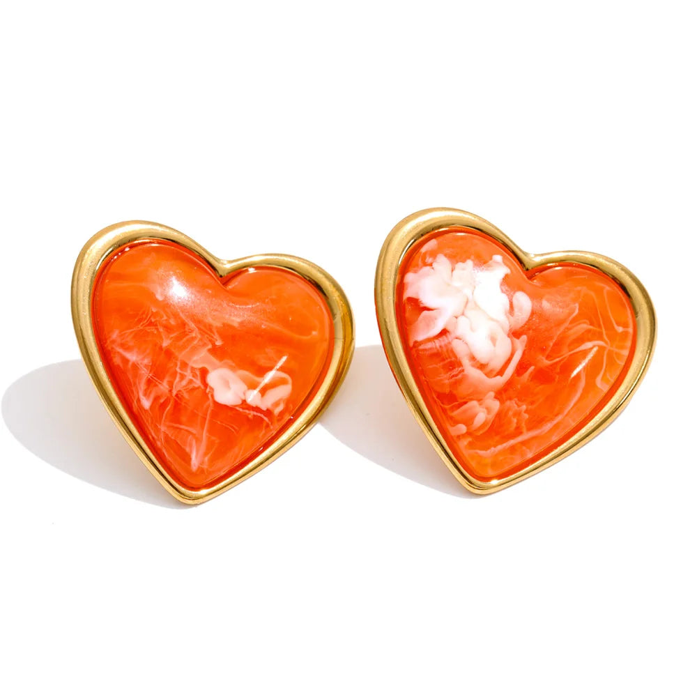 Heart Stud Earrings
